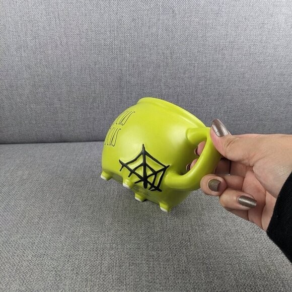 Rae Dunn Green Hocus Pocus Cauldron Shaped Mug - Picture 2 of 7